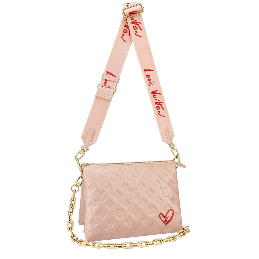 Louis Vuitton Coussin PM Fall In Love Pink Monogram Chain Shoulder Crossbody Bag